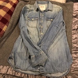 Mossimo denim button up shirt